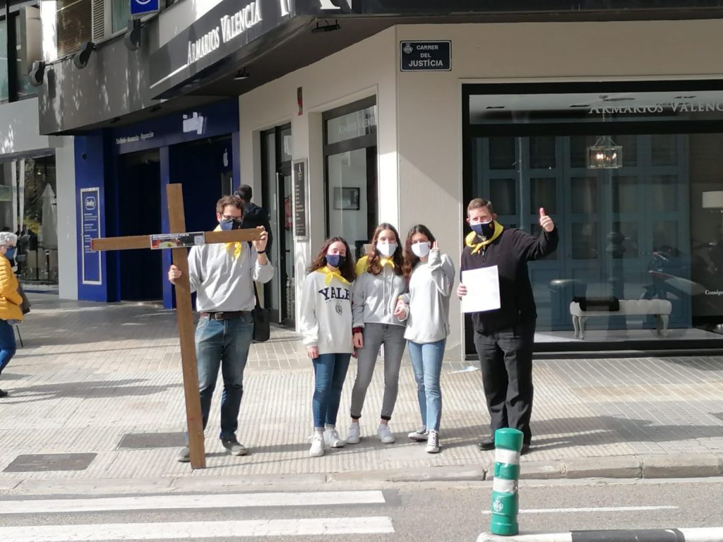 El P. Sebastián en las misiones de Semana Santa de 2021 en Valencia