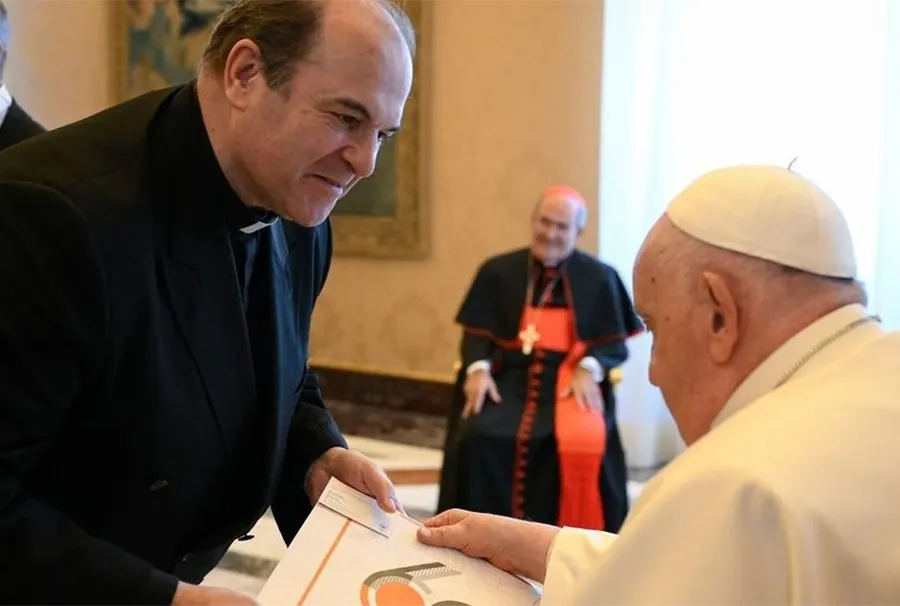 P. Cipriano Sánchez, LC con el Papa Francisco