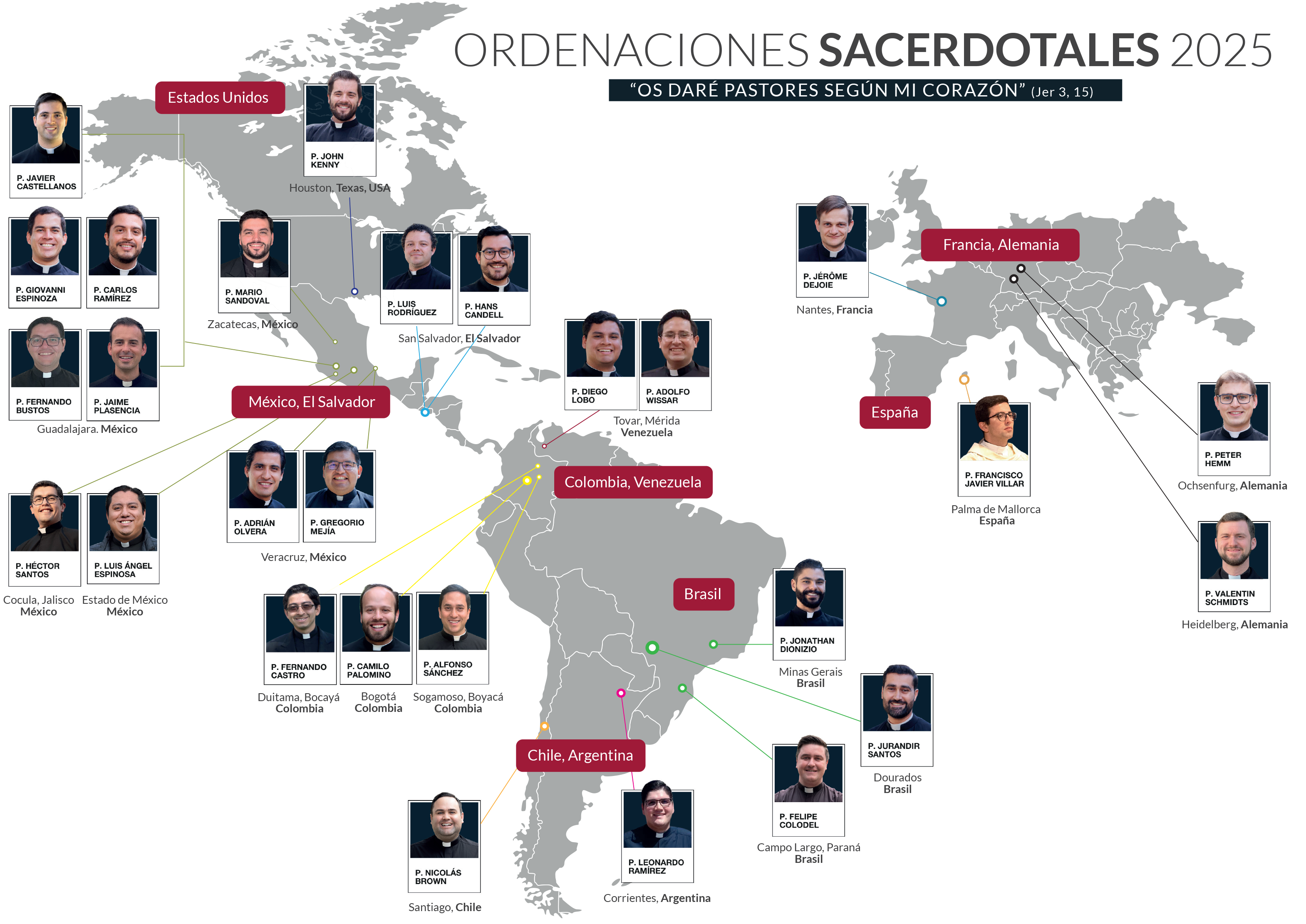 mapa ordenaciones sacerdotales 2025