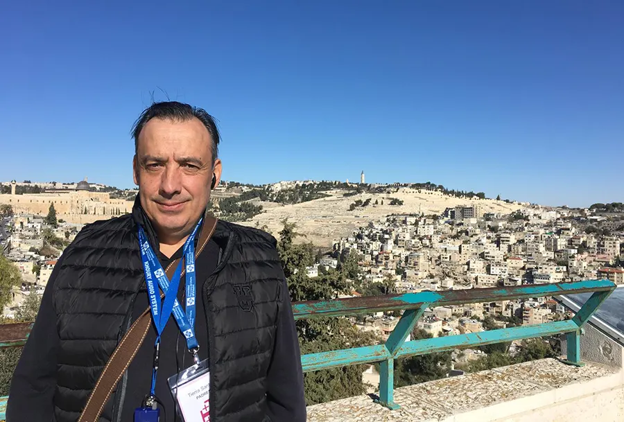 Juan Carlos en su peregrinación a Tierra Santa